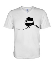 MAP PUERTO RICO IN ALASKA V-Neck T-Shirt tile