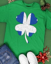 Flag Quebec Four Leaf Clover Classic T-Shirt apparel-classic-tshirt-lifestyle-back-69