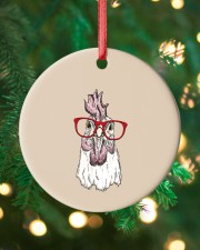 CuteChicken Circle ornament - single (porcelain) custom-circle-ornament-single-porcelain-lifestyle-11