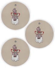 CuteChicken Circle Ornament (Wood tile