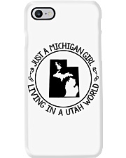 MICHIGAN GIRL LIVING IN UTAH Phone Case tile