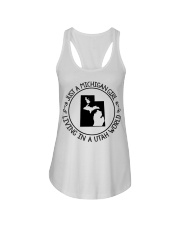 MICHIGAN GIRL LIVING IN UTAH Ladies Flowy Tank tile