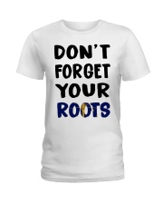 Indiana Flag Don't Forget Your Roots Ladies T-Shirt tile
