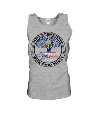 LIVING IN PENNSYLVANIA WITH OHIO ROOTS Unisex Tank tile