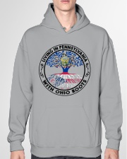 LIVING IN PENNSYLVANIA WITH OHIO ROOTS Hooded Sweatshirt garment-hooded-sweatshirt-front-04