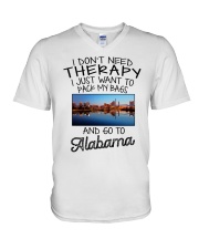 Pack My Bags - Go To Alabama V-Neck T-Shirt tile