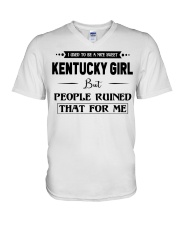 Kentucky Girl - But People Ruined V-Neck T-Shirt tile