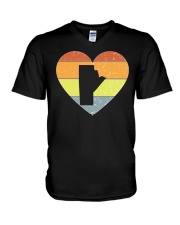 Manitoba - Heart Vintage V-Neck T-Shirt tile
