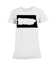 MAP PUERTO RICO IN NORTH DAKOTA Premium Fit Ladies Tee tile