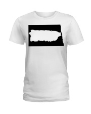 MAP PUERTO RICO IN NORTH DAKOTA Ladies T-Shirt tile