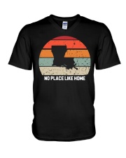 Louisiana No Place Like Home V-Neck T-Shirt tile