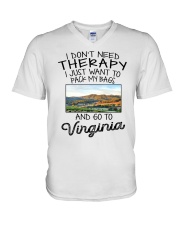 Pack My Bags - Go To Virginia V-Neck T-Shirt tile