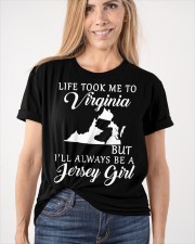Jersey Girl Life Took Me To Virginia Classic T-Shirt apparel-classic-tshirt-lifestyle-front-101