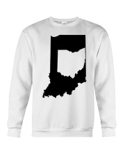 MAP OHIO IN INDIANA Crewneck Sweatshirt tile