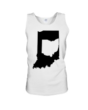 MAP OHIO IN INDIANA Unisex Tank tile
