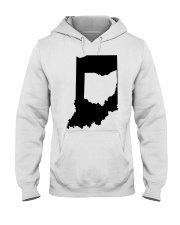 MAP OHIO IN INDIANA Hooded Sweatshirt tile