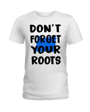 Oregon Map Don't Forget Your Roots Ladies T-Shirt tile