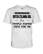British Columbia Girl - But People Ruined V-Neck T-Shirt tile