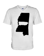 MAP PUERTO RICO IN MISSISSIPPI V-Neck T-Shirt tile