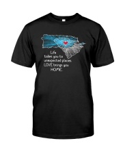 PUERTO RICO SOUTH CAROLINA LOVE BRINGS YOU HOME Classic T-Shirt front