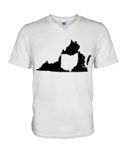 MAP OHIO IN VIRGINIA V-Neck T-Shirt tile