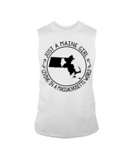 MAINE GIRL LIVING IN MASSACHUSETTS Sleeveless Tee tile