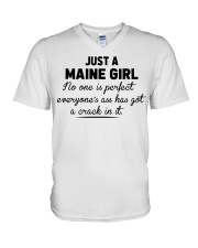 Maine Girl - No One Is Perfect V-Neck T-Shirt tile
