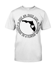 OHIO GIRL LIVING IN FLORIDA Classic T-Shirt tile