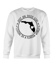 OHIO GIRL LIVING IN FLORIDA Crewneck Sweatshirt tile