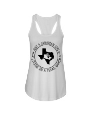 CANADIAN GIRL LIVING IN TEXAS Ladies Flowy Tank tile
