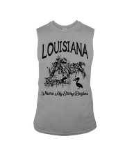 Louisiana where my story begins Sleeveless Tee tile