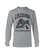 Louisiana where my story begins Long Sleeve Tee tile