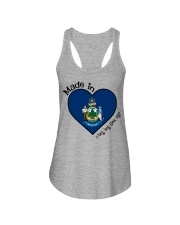 Heart made in Maine Ladies Flowy Tank tile