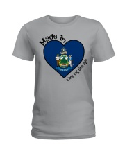 Heart made in Maine Ladies T-Shirt tile