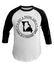 MAINE GIRL LIVING IN MISSOURI Baseball Tee tile