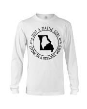 MAINE GIRL LIVING IN MISSOURI Long Sleeve Tee tile