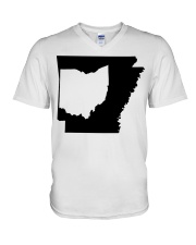MAP OHIO IN ARKANSAS V-Neck T-Shirt tile