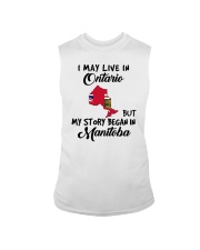 Began In Manitoba - Live In Ontario Sleeveless Tee tile