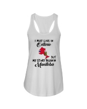 Began In Manitoba - Live In Ontario Ladies Flowy Tank tile