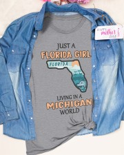Florida Girl Living In Michigan Classic T-Shirt apparel-classic-tshirt-lifestyle-front-186