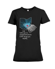 OHIO SOUTH CAROLINA LOVE BRINGS YOU HOME Premium Fit Ladies Tee tile