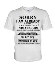Taken By A Freaking - Indiana Girl V-Neck T-Shirt tile