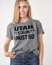 Utah Is Calling Classic T-Shirt apparel-classic-tshirt-lifestyle-front-100