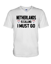 Netherlands Is Calling V-Neck T-Shirt tile