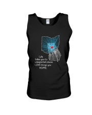 OHIO GEORGIA LOVE BRINGS YOU HOME Unisex Tank tile