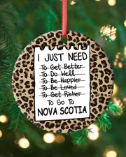 I Just Need To Go To Nova Scotia Circle ornament - single (porcelain) custom-circle-ornament-single-porcelain-lifestyle-11