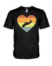 Nova Scotia - Heart Vintage V-Neck T-Shirt tile