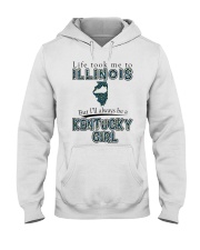 Kentucky Girl Life Took Me To Illinois Hooded Sweatshirt tile