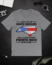 LIVE IN NORTH CAROLINA PUERTO RICO IN MY DNA Classic T-Shirt lifestyle-mens-crewneck-front-16