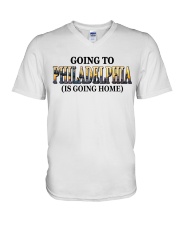 Going To Philadelphia Landscape V-Neck T-Shirt tile
